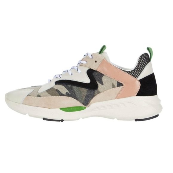 Sanctuary Camouflage and Bone Groove Leather Sneakers Size 7 - Picture 3 of 10